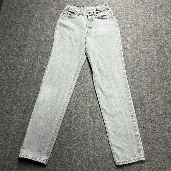 Vintage Levi's 501 Jeans Women's Size 5 (23x30) Gray USA Made 80's Button Fly - Picture 1 of 14